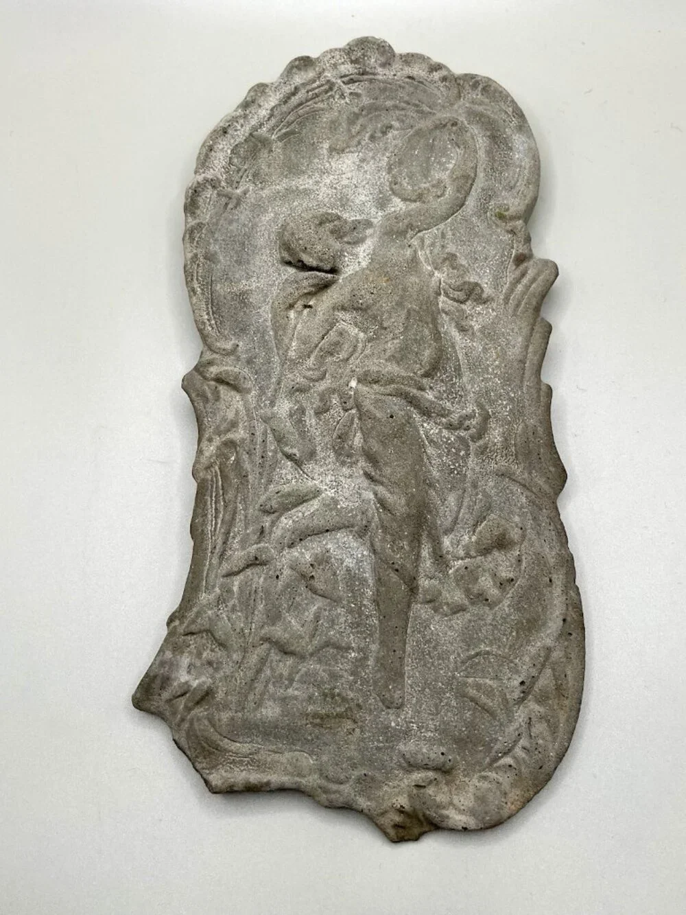 Vintage Art Nouveau Stone Wall Plaque Hang Greek Woman Garden Fantasy Gothic
